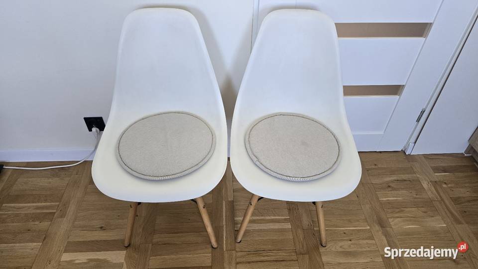 Krzesła białe wysokość 45 2 sztuki Łódź