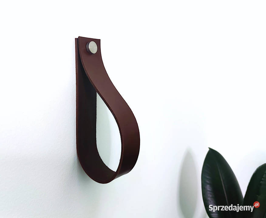 uchwyt na ręczni ze skóry kolor brązowy