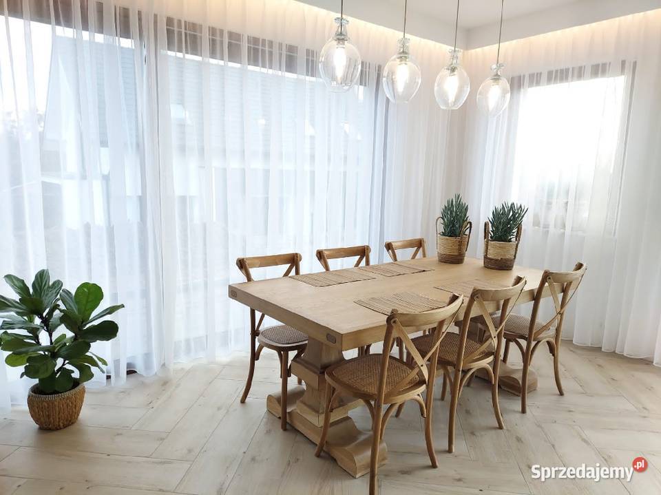 Stół dębowy rozkładany w stylu Hampton naturalny 77cm łódzkie Łódź