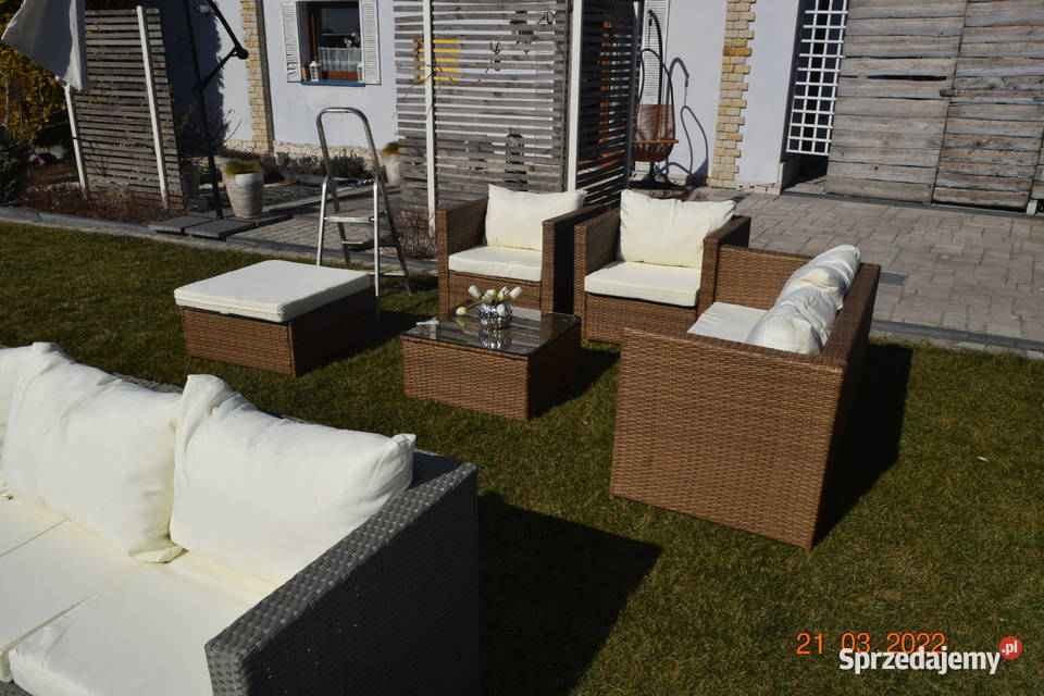 komplet XL BORNERO zestaw ogrodowy technorattan Bosutów sprzedam