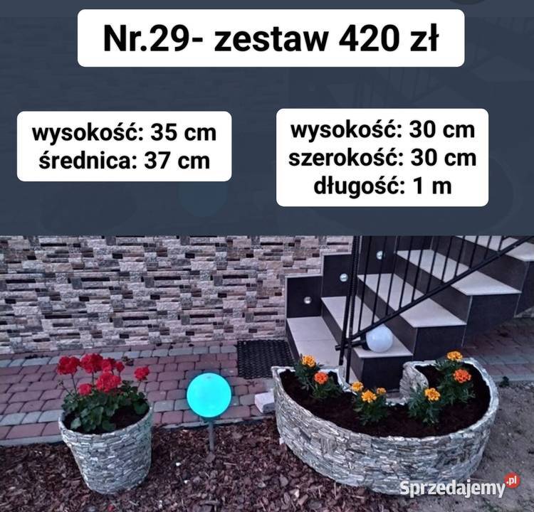 29 Zestaw 2 donic średnica 1 metr kamień Długołęka-Świerkla
