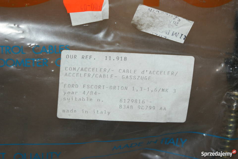 LINKA GAZU FORD ESCORT 81 Express AVA 1 Pozostałe Białobrzegi sprzedam