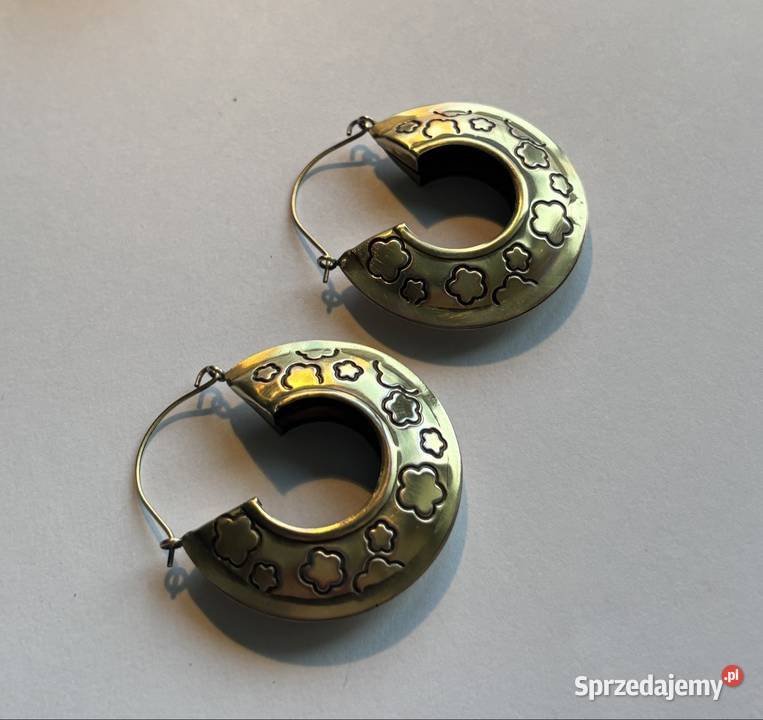 Kolczyki z mosiądzu styl vintage Kolczyki Bydgoszcz sprzedam
