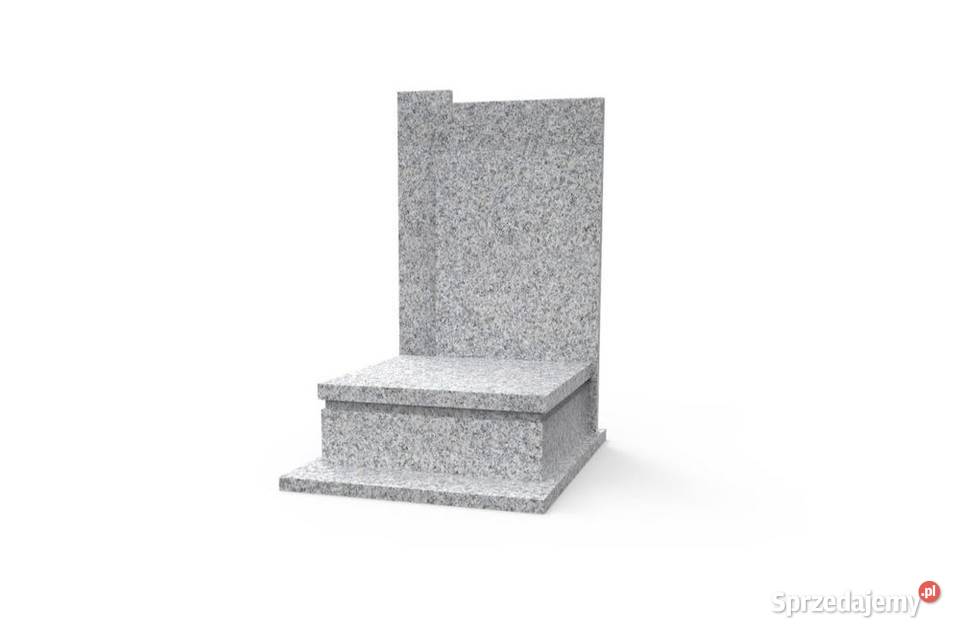Nagrobek Granitowy Urnowy Jasny Szary z Montażem Mieleszynek