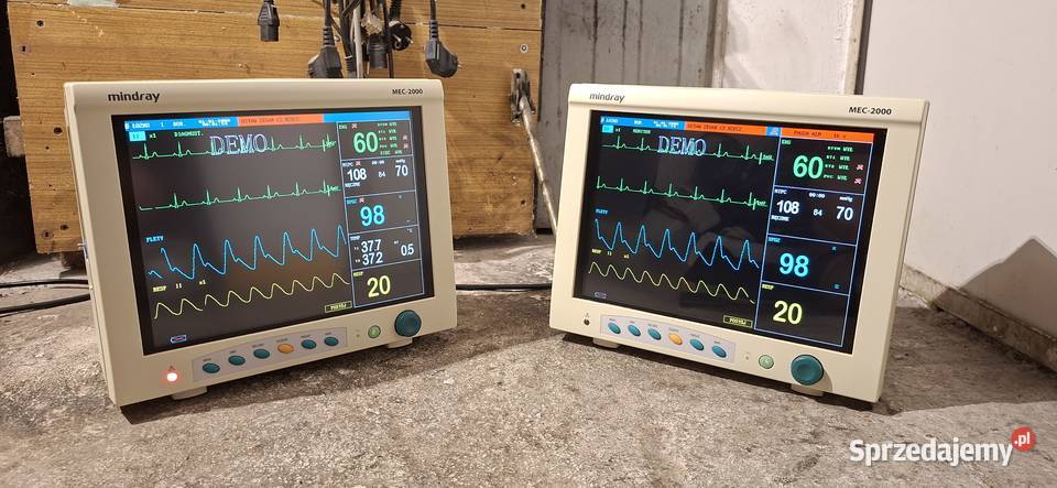 Kardiomonitory Mindray MEC 2000 dwa Czytaj opis Zielona Góra