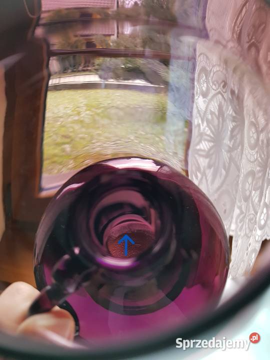 Świecznik Huta Alicja kolorowe szkło PRL śląskie Dąbrowa Górnicza