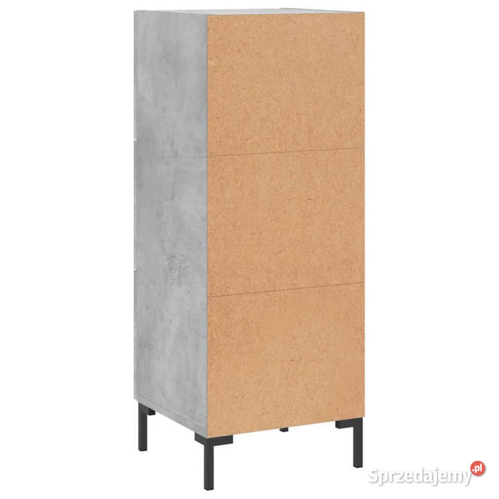 Szafka szarość betonu 345x34x90 materiał