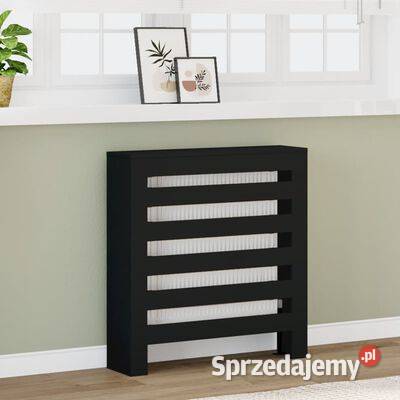 Osłona na grzejnik czarna 78x20x82 materiał Warszawa