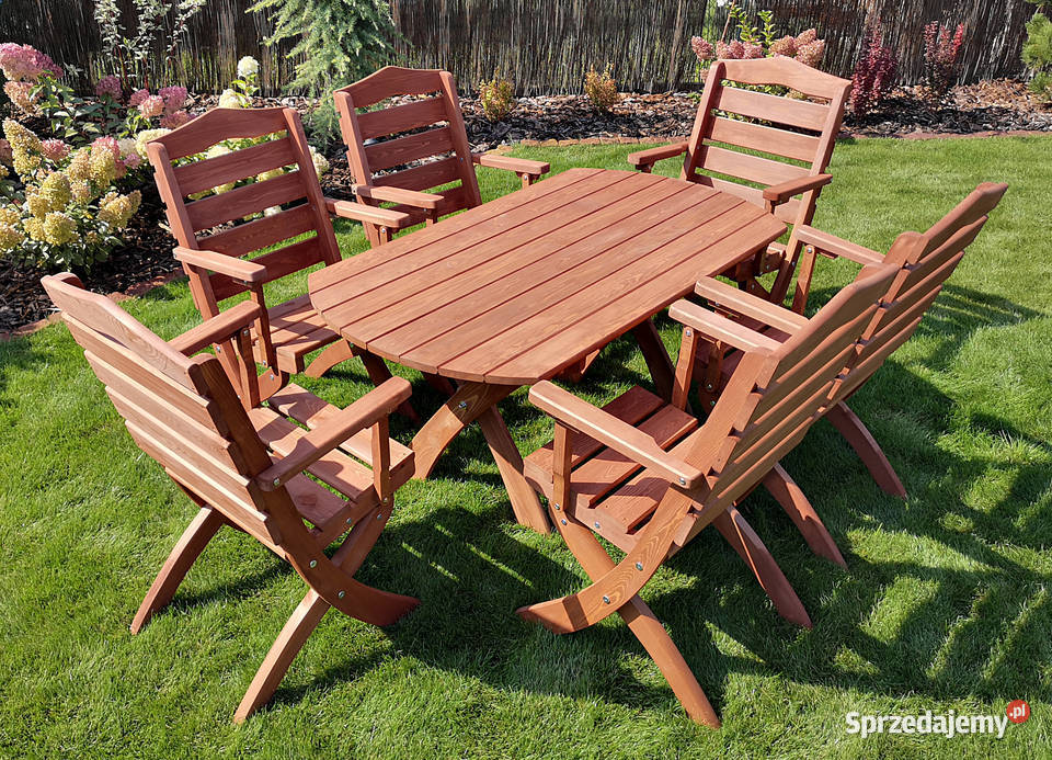 Meble tarasowe ogrodowe drewniane Typ T stół Kalety sprzedam
