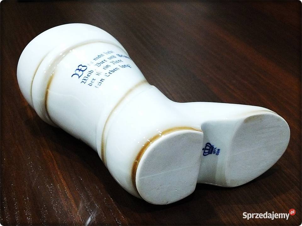 Kufel Bucik But Porcelana Sygnowana GDR lata Żary