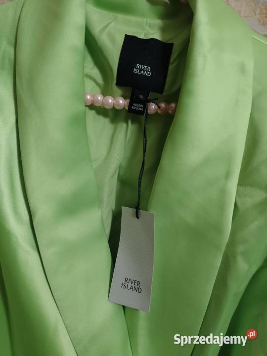 36S RIVER ISLAND Zielona marynarka z wiązaniem z Kraków