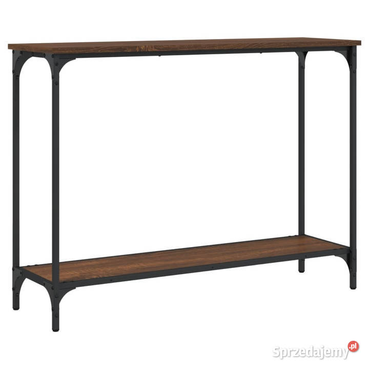 Stolik konsolowy brązowy dąb 101x305x75 WM837706 Warszawa