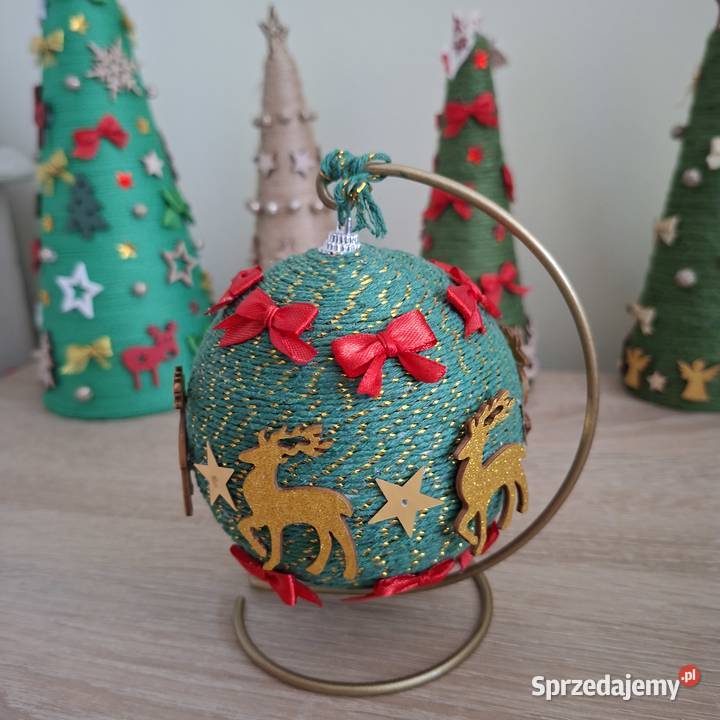 Bombki ręcznie robione 10 średnicy wielokolorowy Poddębice