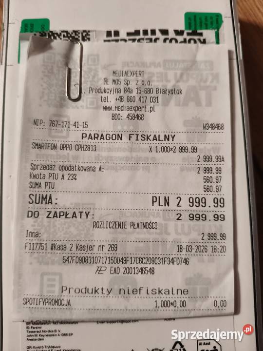 Oppo Reno 15 pro 5g 12 512 gb Bez Blokad Pozostałe sprzedam