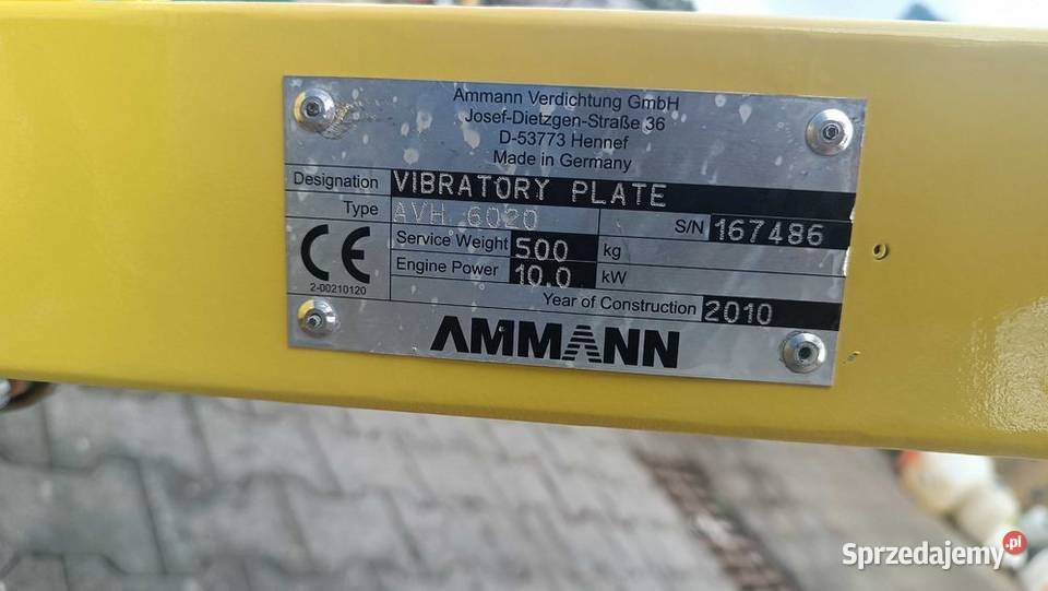 Zagęszczarka AMMANN AVH 6020 10r 500 wacker dpu dolnośląskie Sułów