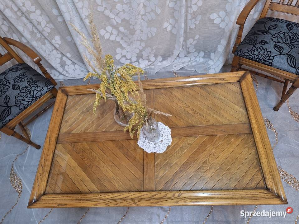 Stół z krzesłami krzesła drewniany zestaw Dubeczno