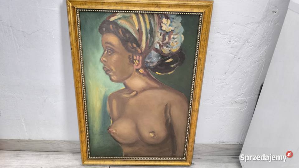Obraz olejny akt kobiety sygnowany Szewczenko Łódź