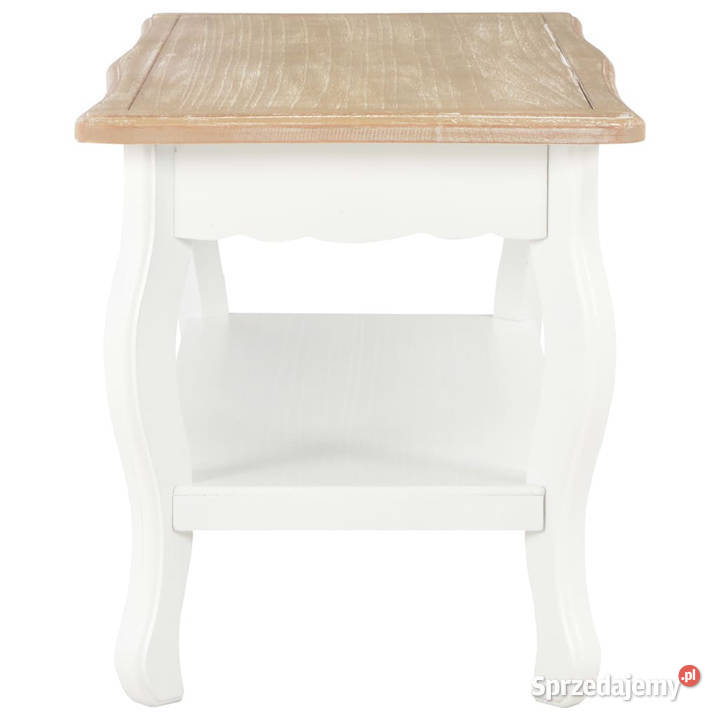 Stolik kawowy białobrązowy 875x42x44 lite drewno Warszawa