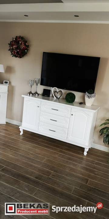 Stylowa Biała Komoda 160 Ludwik Dąb Prowansalki mazowieckie Milanówek sprzedam