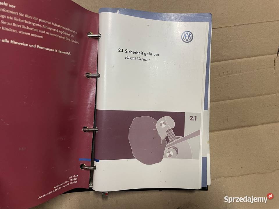 Książka serwisowa volkswagen Passat b6 vw zachodniopomorskie