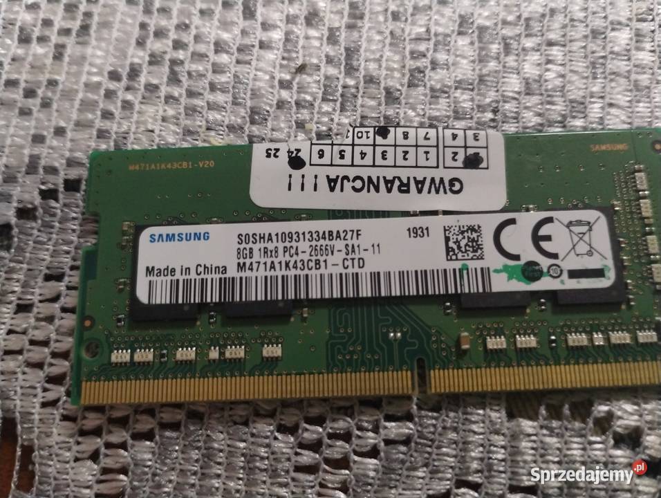 Pamięć ddr4 2 X 8 Gb Stara Rogoźnica