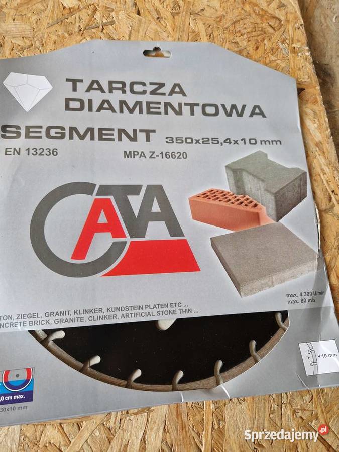 TARCZA DIAMENTOWA DO BETONU CEGŁY KOSTKI 350 MM Głogowa