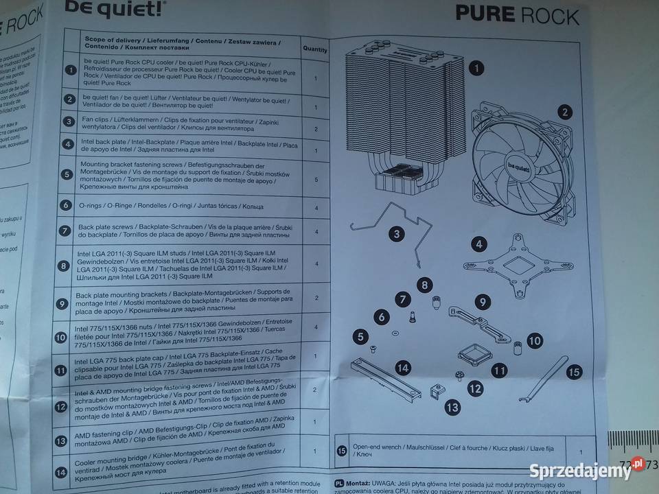 Be Quiet Pure Rock używane chłodzenie CPU LGA775 Bydgoszcz