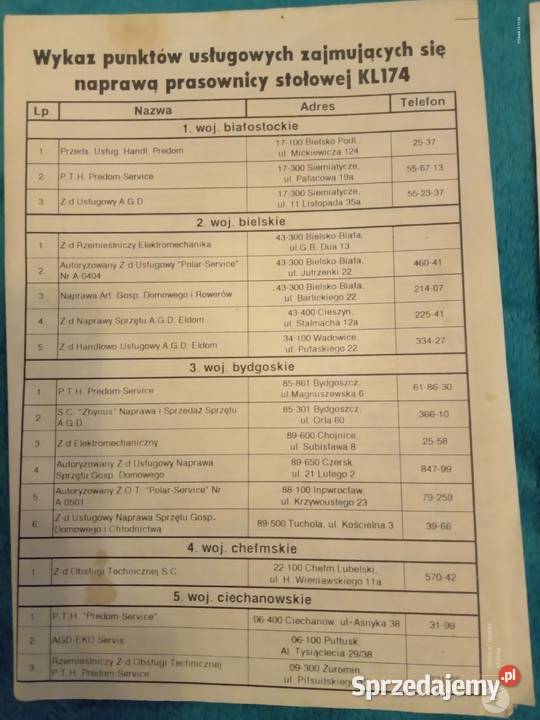 Sprzedam dokumenty dotyczące prasowalnicy Bukowno