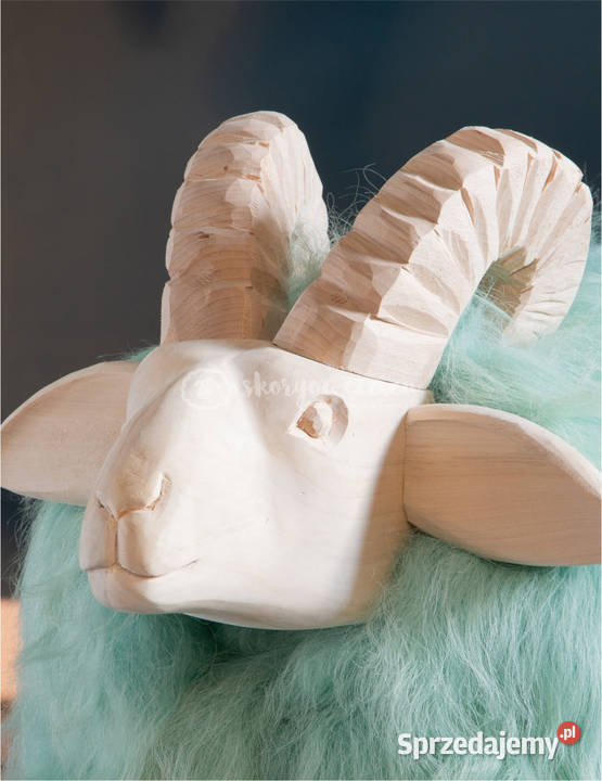 Krzesło baran dekoracyjny miętowy 40x50x80 Szaflary