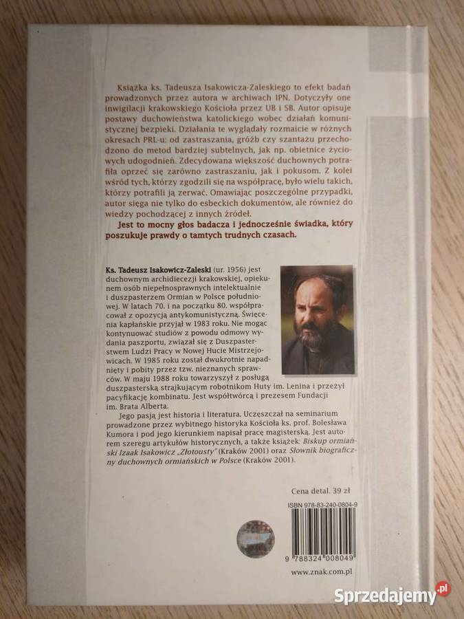 Księża wobec bezpieki Tadeusz IsakowiczZaleski Gdańsk