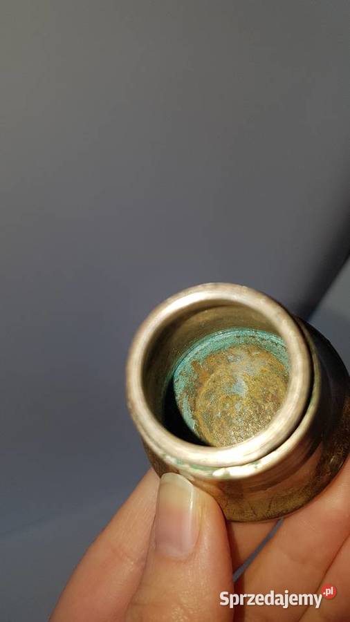 Stara sygnowana platerowana solniczka i