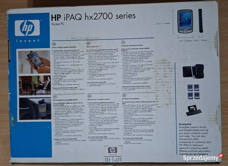 HP iPAQ hx2700 series Pocket PC kompletny zestaw Zielona Góra sprzedam