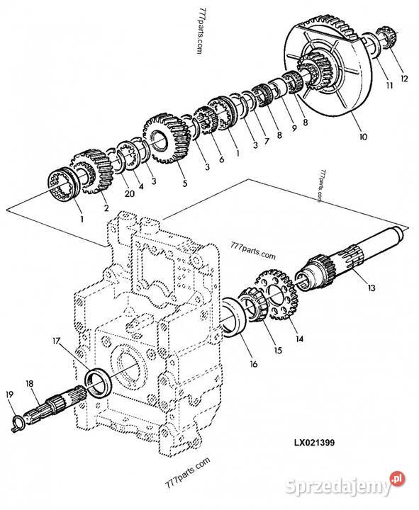 Koło zębate R129911 PTO tył JOHN DEERE 6930 wielkopolskie Wilkowo