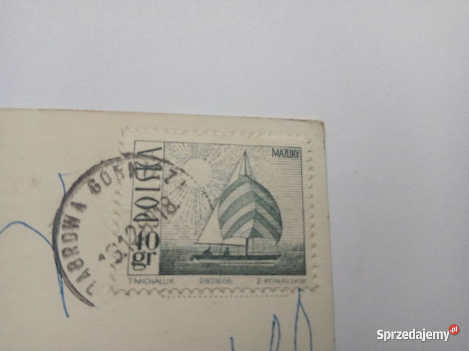 Pocztówka Jezioro Rożnowskie 1969r Znaczek Antyki, Sztuka, Kolekcje śląskie Dąbrowa Górnicza