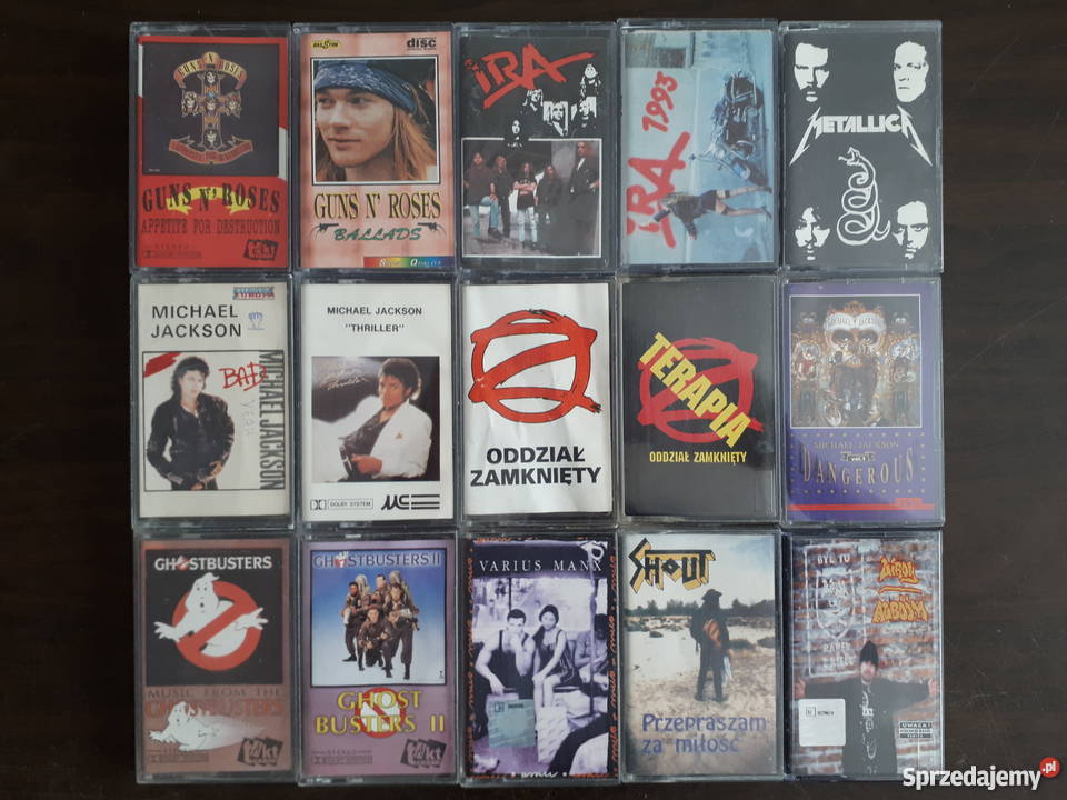 Kasety Michael Jakson Ira Metalica Guns n Roses Warszawa