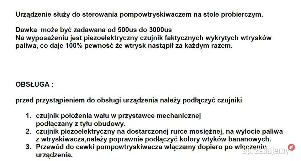 Tcr 8000 sterownik do pomp wtryskowych Edc Hdk Bielsko-Biała