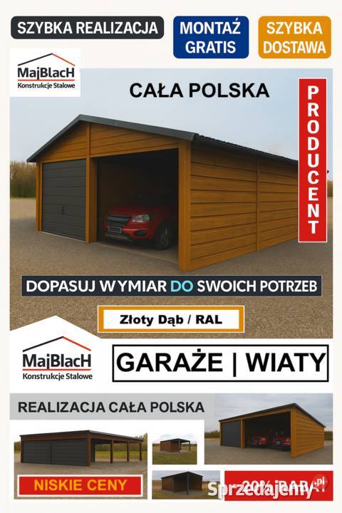 A63Blaszak Złoty DąbGaraż BlaszanyProducent Garaże i miejsca postojowe Szczytno
