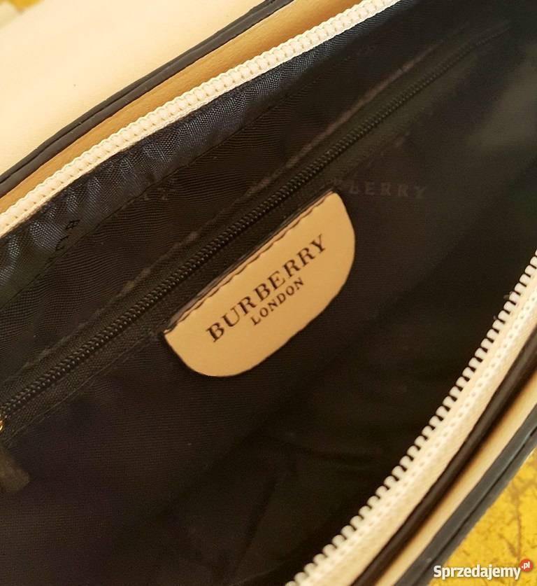BURBERRY TOREBKA LISTONOSZKA KRATKA LOGOWANA BEŻ Bydgoszcz