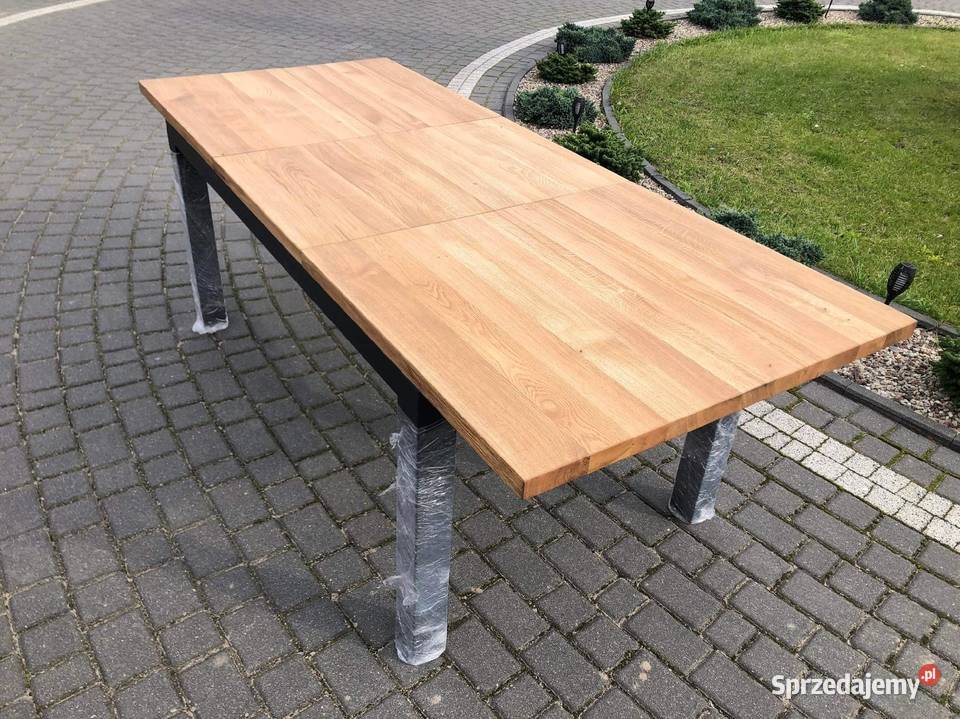 Stół loft industrial z dębu rozkładany