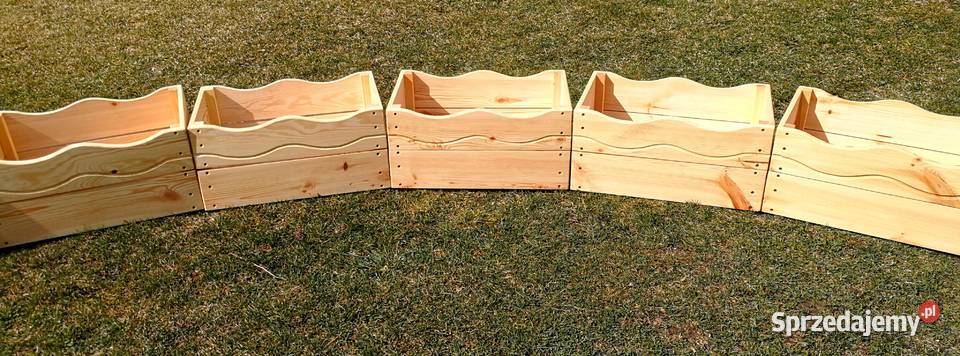 Donica drewniana prostokątna kwietnik osłonka