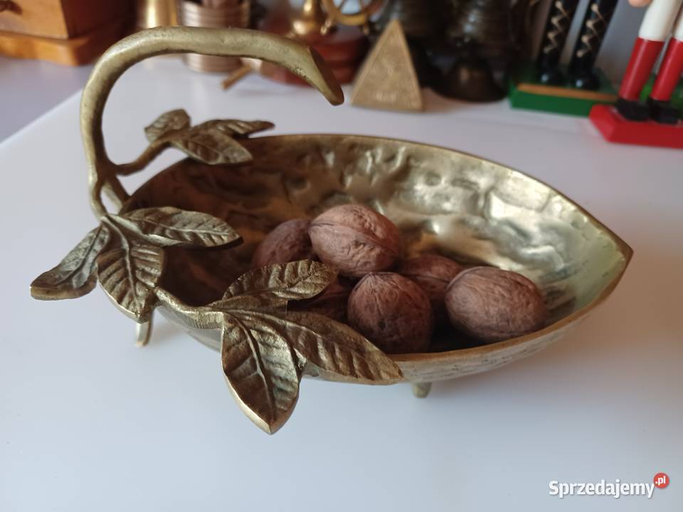 Mosiężna patera orzesznica Kolekcja Poznań