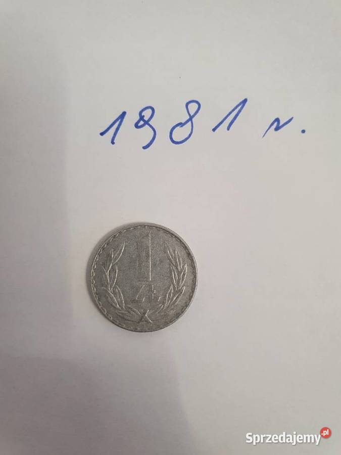 Moneta aluminiowa 1 zł 1981r