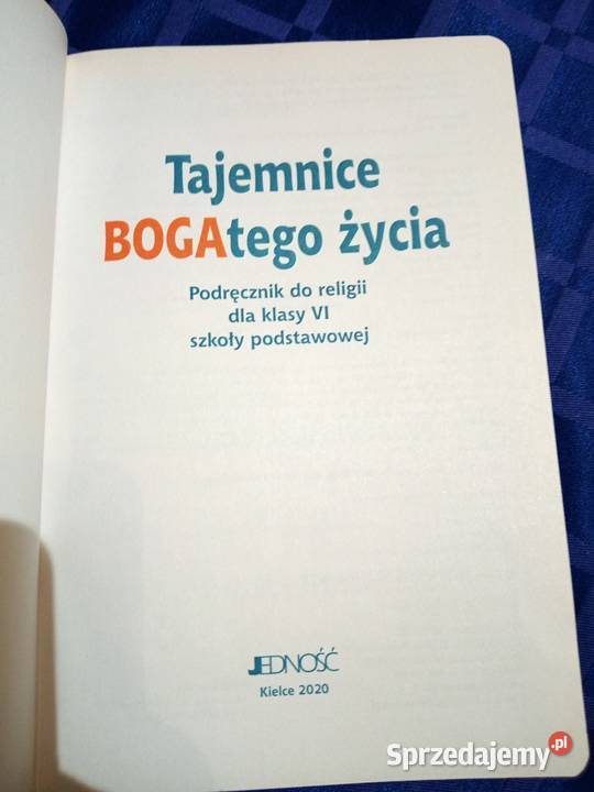 Tajemnice bogatego życia religia klasa 6 tradycyjny podręcznik sprzedam