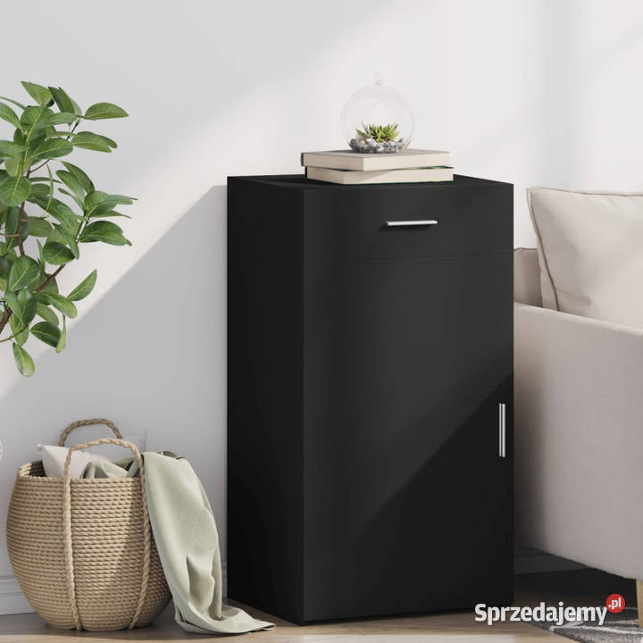 Szafka czarna 50x425x93 materiał drewnopochodny Warszawa