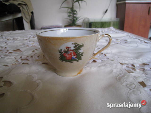 Filiżanka porcelanowa z okresu PRL Ćmielów Filiżanki i spodki Częstochowa