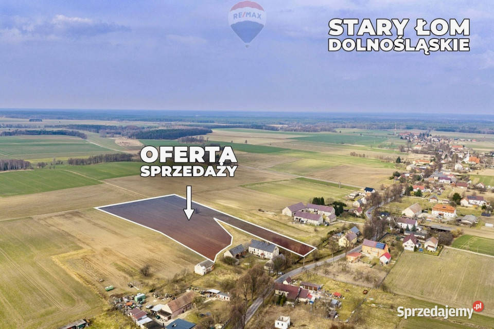 Trzy działki rolne 20100 m opcjonalnie dom Stary Łom