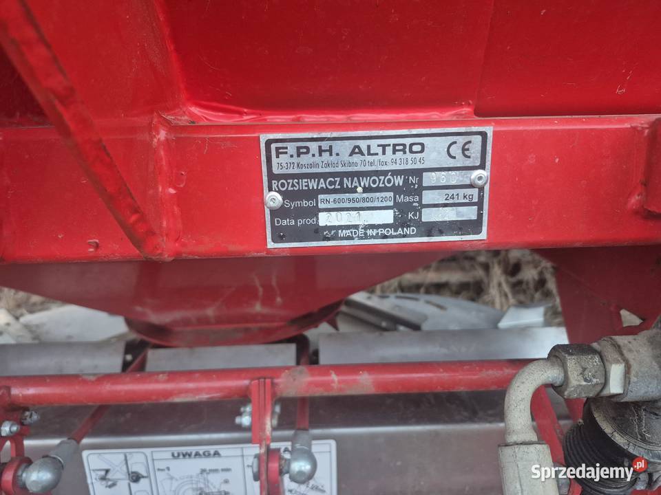 Rozsiewacz do nawozów Altro RN 800 lubelskie sprzedam