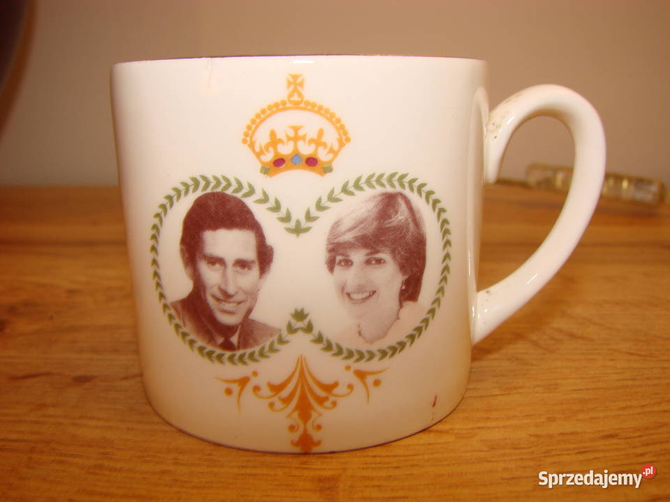 Karol i Diana 1981r porcelanowy kubeczek Pruszcz Gdański