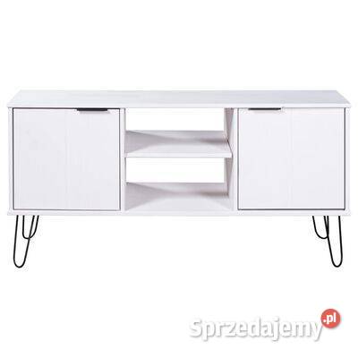 vidaXL Szafka pod TV York biała lite drewno Warszawa