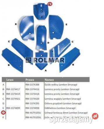 Uchwyt lemieszy 8mm Lemken Smaragd Vulcan sprzedam